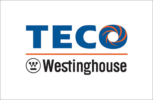 TECO Westinghouse logo – trusted provider of electric motors and drive systems.