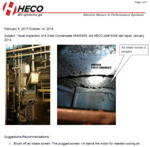 a Heco visual inspection report