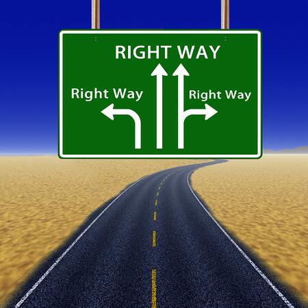 right way only road map