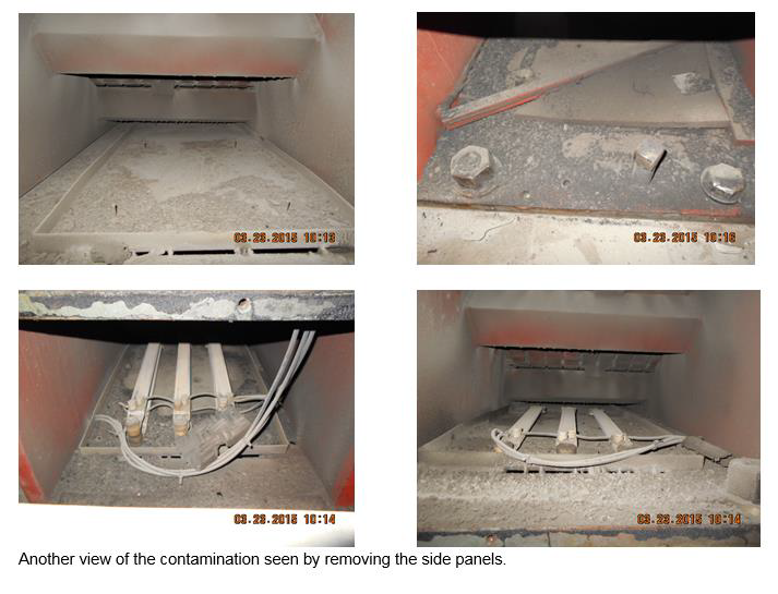 Boiler feed pump motor contamination