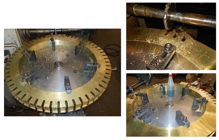 new shorting/end rings machined on an indexing table