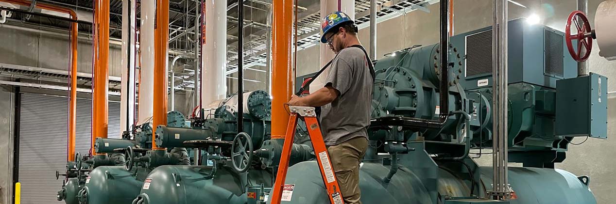 Technician in the field testing motor performance