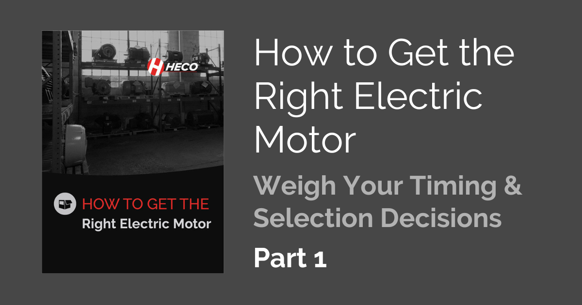 How to Get the Right Electric Motor Blog Cover Image