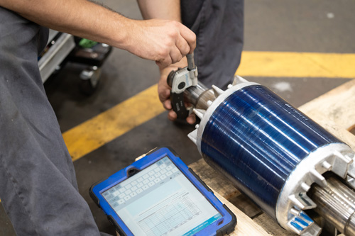 HECO Motor being measured and calculated