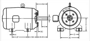 Dimensions Motor Graphic