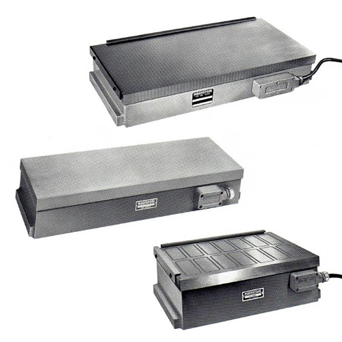 three permanent magnetic chucks